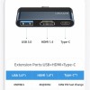 Переходник HUB Usams US-SJ492 Type-C Mini Hub (USB + HDMI + Type-C) Сірий (22934)