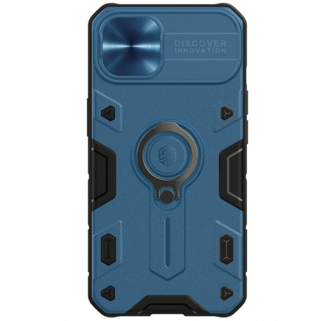 TPU+PC чехол Nillkin CamShield Armor no logo (шторка на камеру) для Apple iPhone 13 (6.1'') Синий (27567)