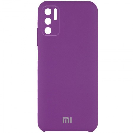 Чехол Silicone Cover Full Camera (AAA) для Xiaomi Redmi Note 10 5G / Poco M3 Pro Фиолетовый (22494)