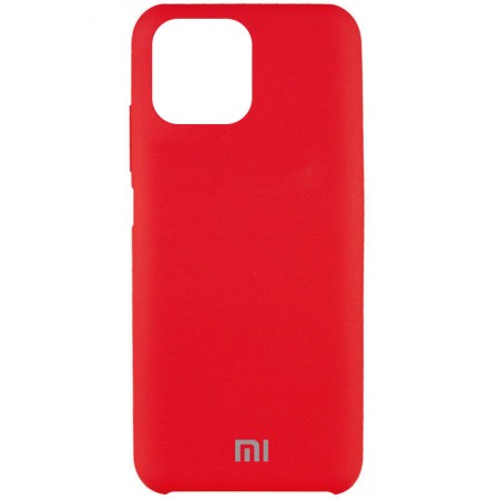 Чехол Silicone Cover Full Protective (AAA) для Xiaomi Mi 11 Lite Красный (22503)