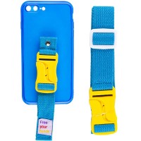 Чехол Handfree с цветным ремешком для Apple iPhone 7 plus / 8 plus (5.5'') Синий (29798)