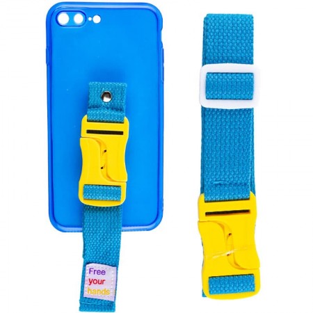 Чехол Handfree с цветным ремешком для Apple iPhone 7 plus / 8 plus (5.5'') Синій (29798)