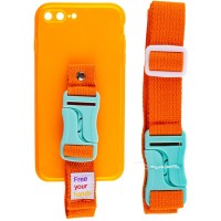 Чехол Handfree с цветным ремешком для Apple iPhone 7 plus / 8 plus (5.5'') Оранжевый (29800)