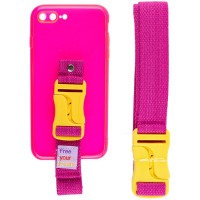 Чехол Handfree с цветным ремешком для Apple iPhone 7 plus / 8 plus (5.5'') Рожевий (29801)
