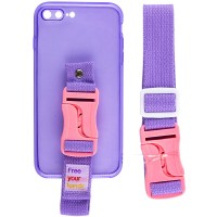 Чехол Handfree с цветным ремешком для Apple iPhone 7 plus / 8 plus (5.5'') Фиолетовый (29802)