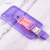 Чехол Handfree с цветным ремешком для Apple iPhone XR (6.1'') Фиолетовый (29844)
