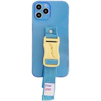 Чехол Handfree с цветным ремешком для Apple iPhone 11 Pro Max (6.5'') Синий (29821)