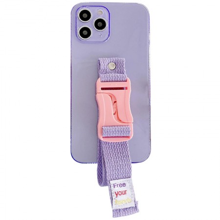 Чехол Handfree с цветным ремешком для Apple iPhone 11 Pro Max (6.5'') Фиолетовый (29825)