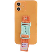 Чехол Handfree с цветным ремешком для Apple iPhone 12 mini (5.4'') Оранжевый (29828)