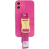 Чехол Handfree с цветным ремешком для Apple iPhone 12 mini (5.4'') Рожевий (29829)