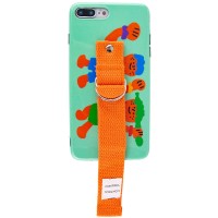 Чехол Funny Holder с цветным ремешком для Apple iPhone 7 plus / 8 plus (5.5'') Зелений (29813)