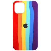 Чехол Silicone case Full Rainbow для Apple iPhone 13 (6.1'') С рисунком (24075)