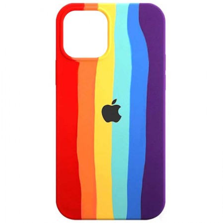 Чехол Silicone case Full Rainbow для Apple iPhone 13 (6.1'') З малюнком (24075)