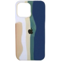 Чехол Silicone case Full Rainbow для Apple iPhone 13 (6.1'') Білий (24079)