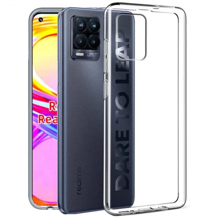 TPU чехол Epic Transparent 1,0mm для Realme 8 / 8 Pro Белый (23618)