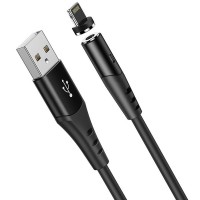 Дата кабель Hoco X60 Silicone Magnic USB to Lightning (1m) Черный (23119)