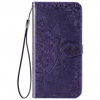 Кожаный чехол (книжка) Art Case с визитницей для Samsung Galaxy A03s Фиолетовый (23830)