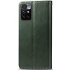 Кожаный чехол книжка GETMAN Gallant (PU) для Xiaomi Redmi 10 Зелёный (23867)