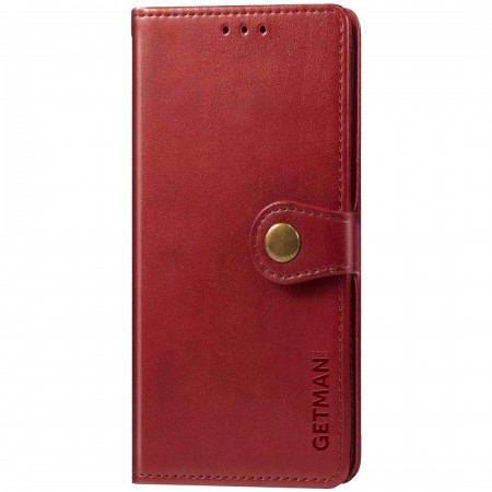 Кожаный чехол книжка GETMAN Gallant (PU) для Samsung Galaxy A03s Красный (23856)