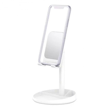 Универсальный держатель для смартфона с зеркалом WIWU Mirror Desktop Stand ZM201 Білий (27847)