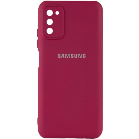 Чехол Silicone Cover My Color Full Camera (A) для Samsung Galaxy A03s Червоний (28475)
