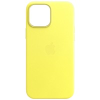 Кожаный чехол Leather Case (AA) для Apple iPhone 11 (6.1'') Жовтий (31421)