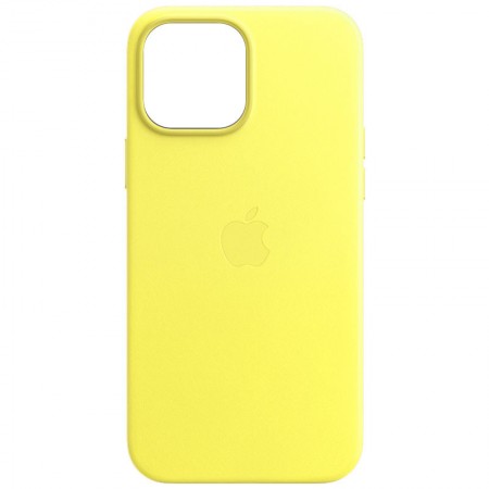Кожаный чехол Leather Case (AA) для Apple iPhone 11 Pro Max (6.5'') Жовтий (31433)