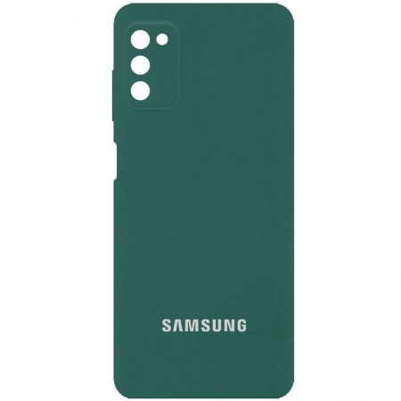 Чехол Silicone Cover Full Camera (AA) для Samsung Galaxy A03s Зелёный (31984)
