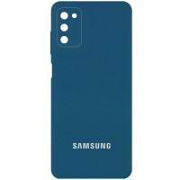 Чехол Silicone Cover Full Camera (AA) для Samsung Galaxy A03s Синий (31985)