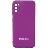 Чехол Silicone Cover Full Camera (AA) для Samsung Galaxy A03s Фіолетовий (29132)
