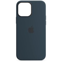 Чохол Silicone case (AAA) full with Magsafe для Apple iPhone 13 Pro (6.1'') Синій (32252)