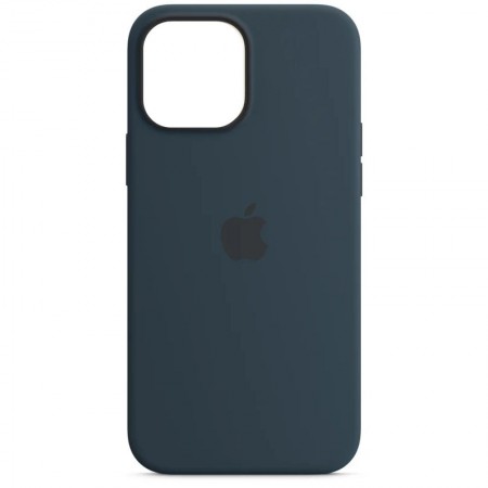 Чохол Silicone case (AAA) full with Magsafe для Apple iPhone 13 Pro (6.1'') Синий (32252)