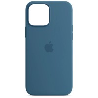 Чохол Silicone case (AAA) full with Magsafe для Apple iPhone 13 Pro (6.1'') Синій (32253)