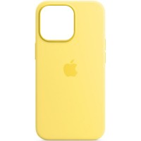 Чохол Silicone case (AAA) full with Magsafe для Apple iPhone 13 Pro Max (6.7'') Жовтий (39141)