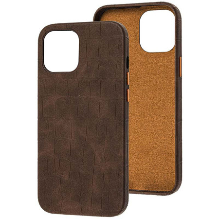 Кожаный чехол Croco Leather для Apple iPhone 13 Pro Max (6.7'') Бежевый (27411)
