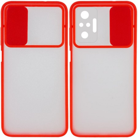 Чехол Camshield mate TPU со шторкой для камеры для Xiaomi Redmi Note 10 Pro / 10 Pro Max Красный (28790)