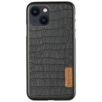 Кожаная накладка G-Case Crocodile Dark series для Apple iPhone 13 mini (5.4'') Черный (28392)