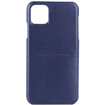 Кожаная накладка G-Case Cardcool Series для Apple iPhone 13 Pro Max (6.7'') Синий (28401)