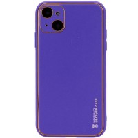 Кожаный чехол Xshield для Apple iPhone 13 (6.1'') Фіолетовий (28274)