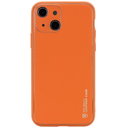 Кожаный чехол Xshield для Apple iPhone 13 (6.1'') Оранжевый (28132)