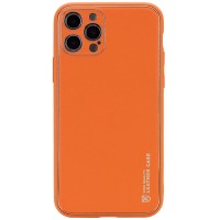 Кожаный чехол Xshield для Apple iPhone 13 Pro (6.1'') Оранжевый (28143)