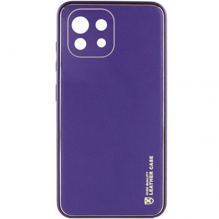 Шкіряний чохол Xshield для Xiaomi Mi 11 Lite Фиолетовый (44418)