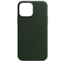 Кожаный чехол Leather Case (AAA) для Apple iPhone 13 mini (5.4'') Зелений (28189)