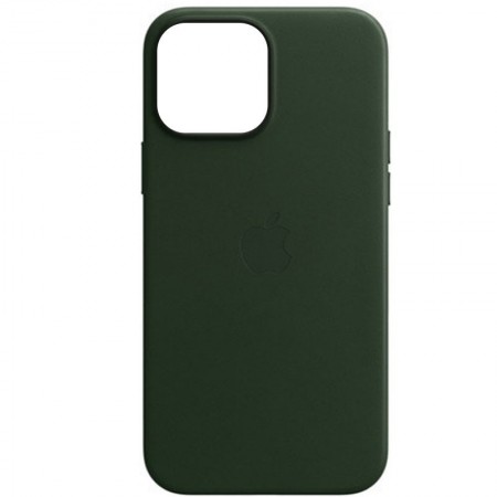 Кожаный чехол Leather Case (AAA) для Apple iPhone 13 mini (5.4'') Зелёный (28189)