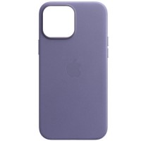 Кожаный чехол Leather Case (AAA) для Apple iPhone 13 (6.1'') Бузковий (28184)
