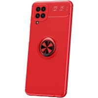 TPU чехол Deen ColorRing под магнитный держатель (opp) для Samsung Galaxy A22 4G Красный (27417)