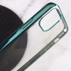 Прозрачный силиконовый чехол глянцевая окантовка Full Camera для Apple iPhone 13 mini (5.4'') Зелений (27863)