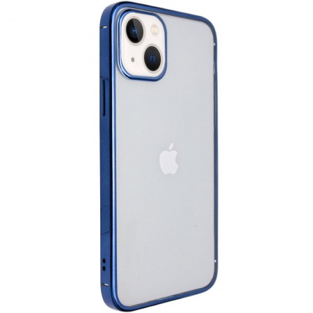 Прозрачный силиконовый чехол глянцевая окантовка Full Camera для Apple iPhone 13 mini (5.4'') Синий (27347)