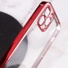 Прозрачный силиконовый чехол глянцевая окантовка Full Camera для Apple iPhone 13 Pro (6.1'') Червоний (27350)