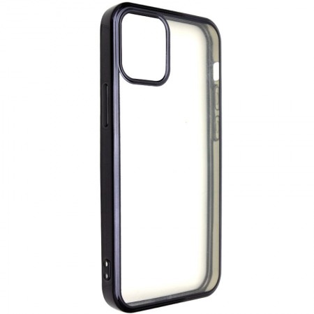 Прозрачный силиконовый чехол глянцевая окантовка Full Camera для Apple iPhone 13 (6.1'') Черный (27344)